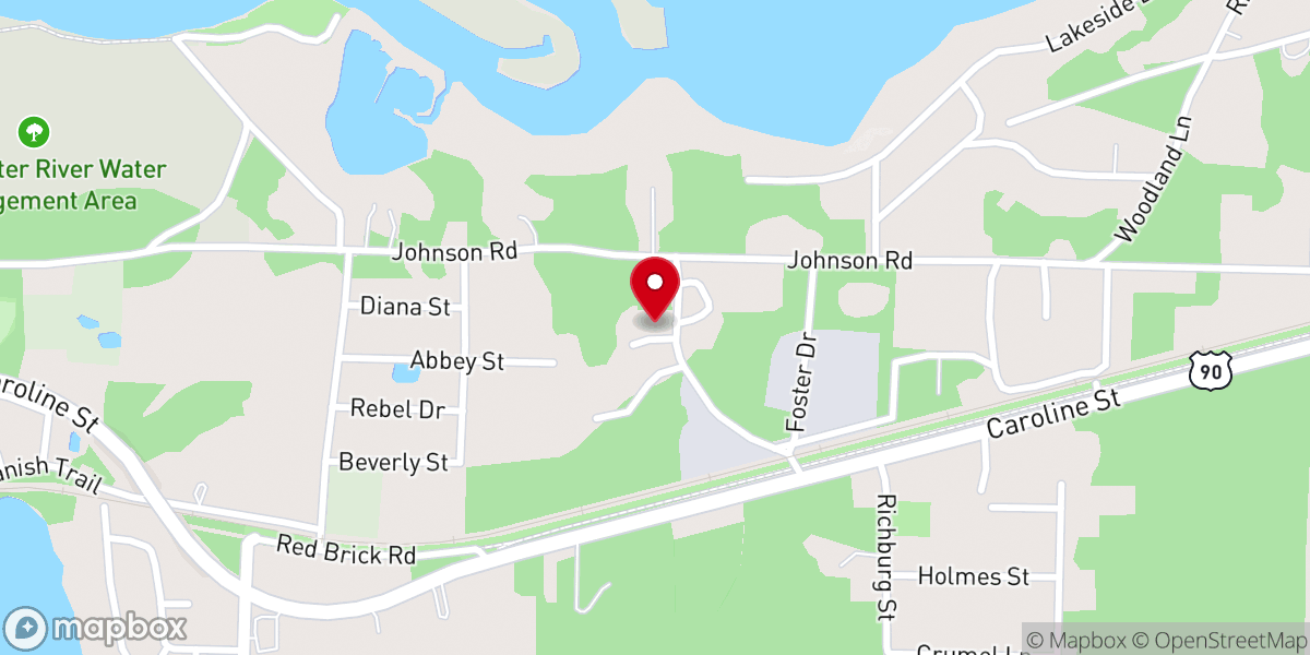 Map showing location of St John Divine Missionary Church