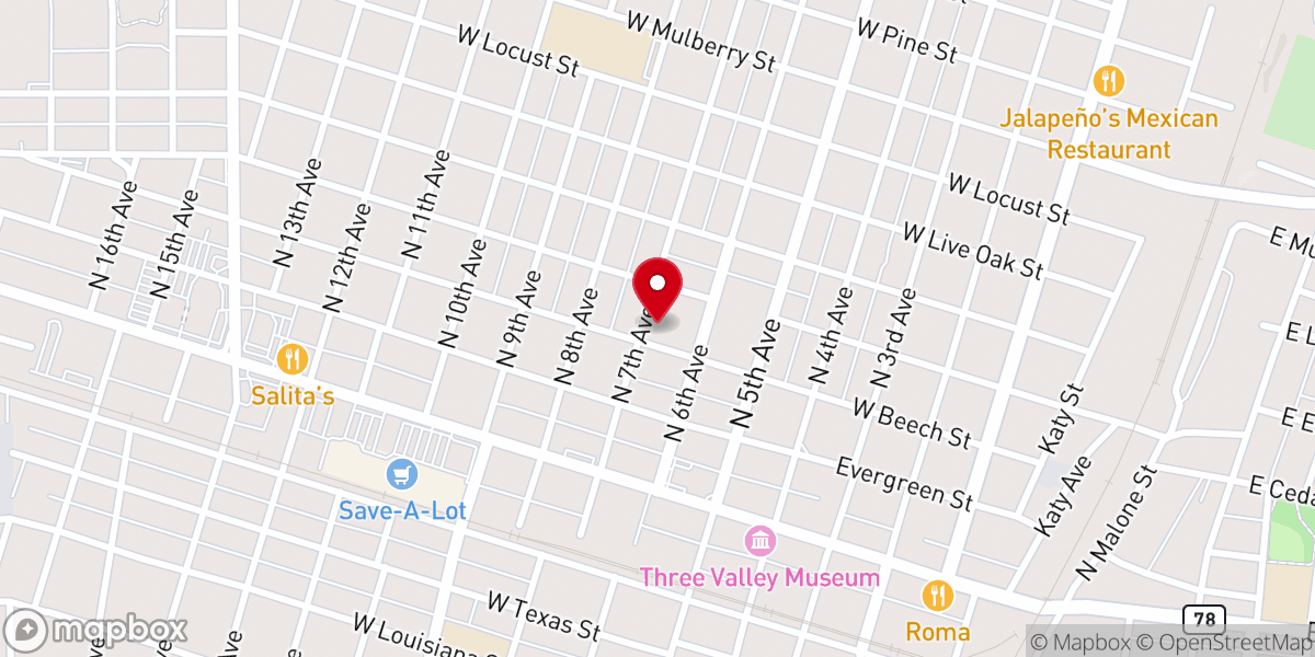 Map showing location of Iglesia Adventista del Séptimo Dia, Durant, OK