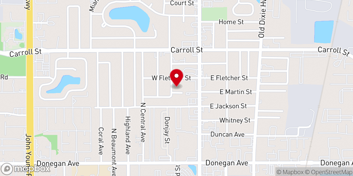 Map showing location of Jubilo Church Orlando