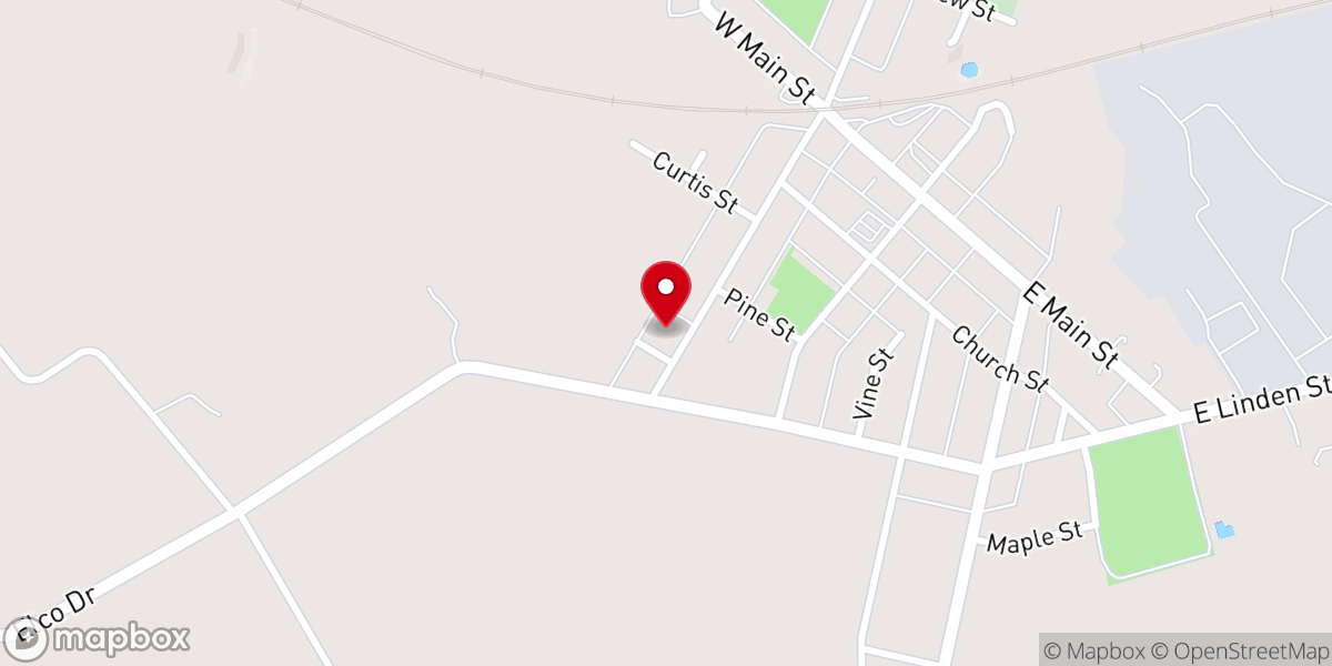 Map showing location of Richland Church-The Brethren