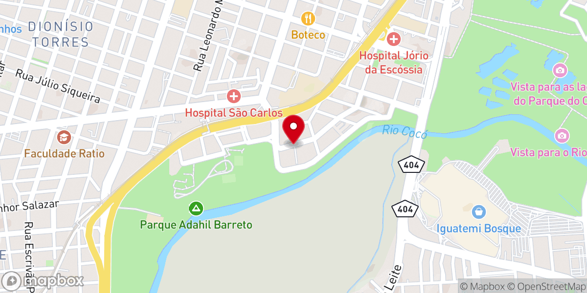 Map showing location of Comunidade Católica Face de Cristo