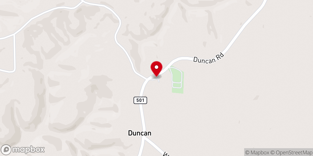 Map showing location of Locust Grove Church