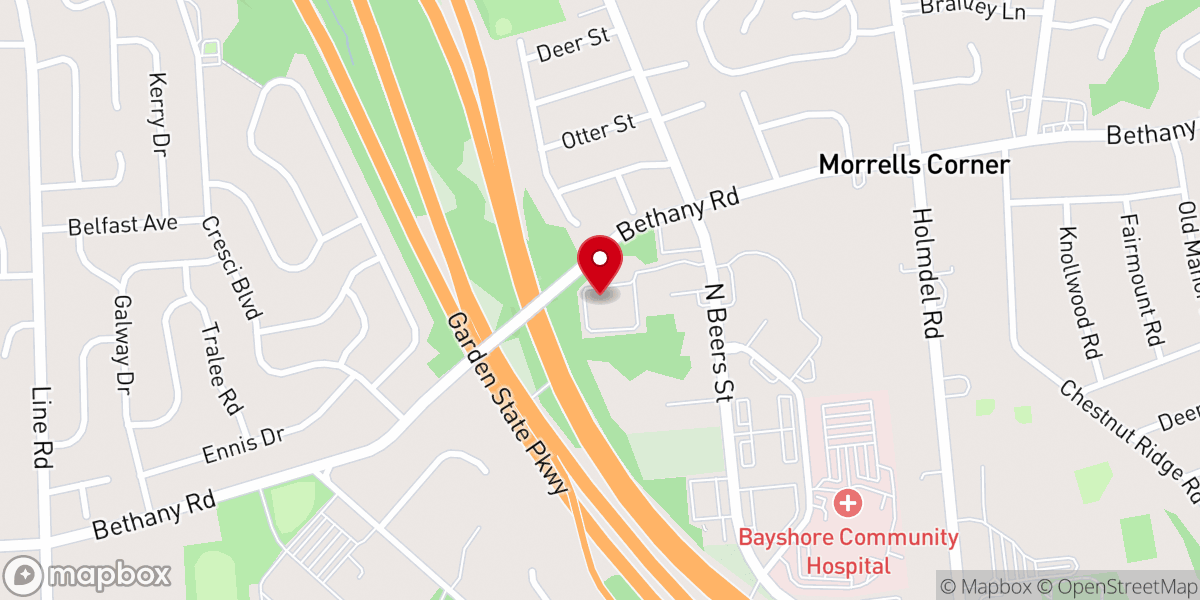 Map showing location of New Jersey Church of God State Office