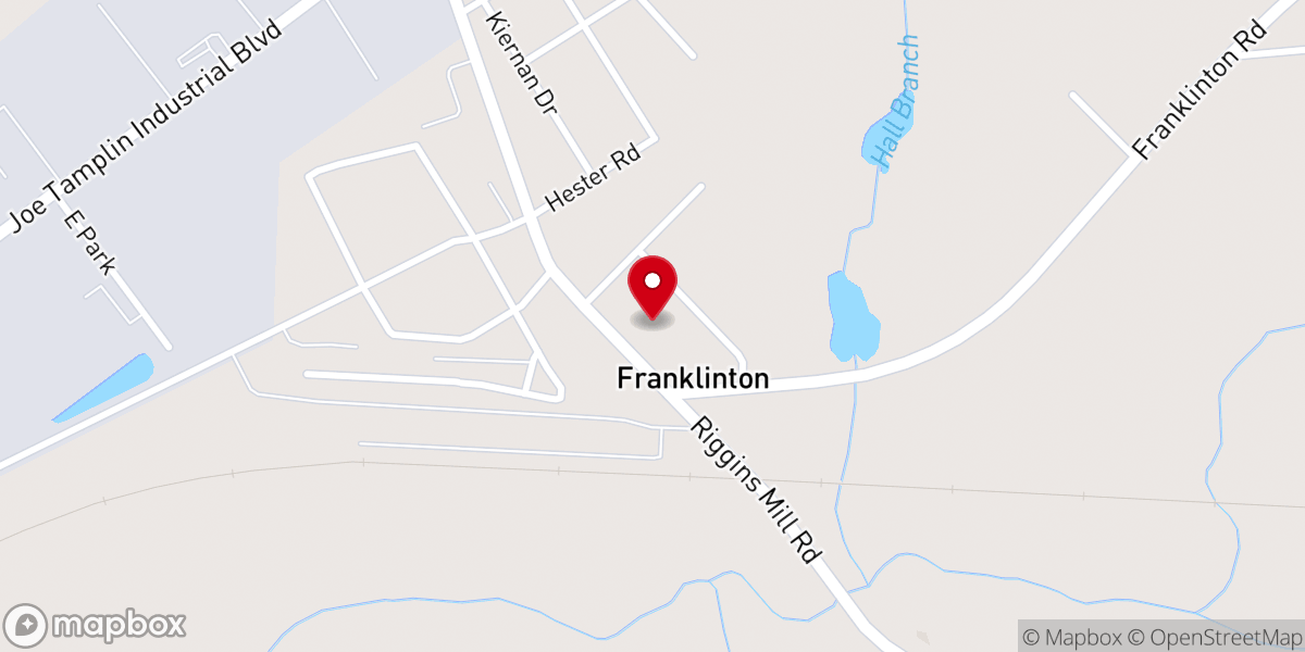 Map showing location of Greater Overcoming Faith Ministries