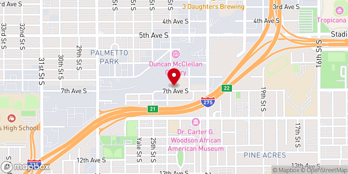 Map showing location of Exceeding Grace Christian Center