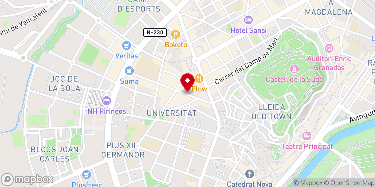 Map showing location of Iglesia Adventista del Séptimo Día en Lleida
