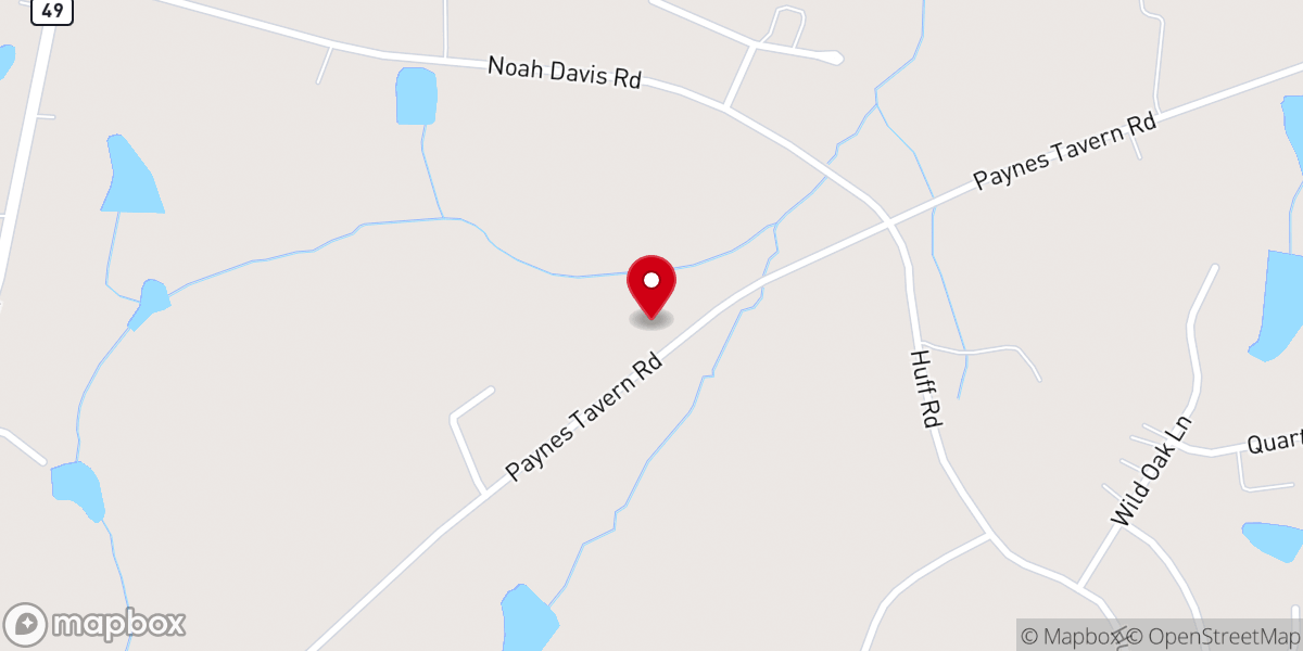 Map showing location of Young's Chapel Baptist Church