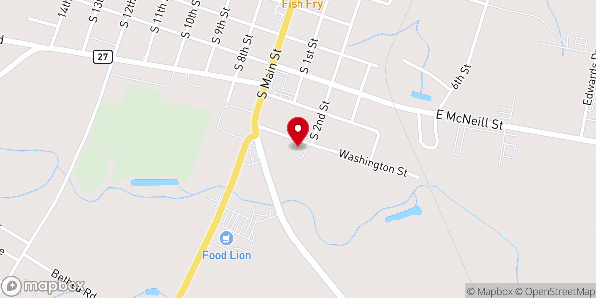 Map showing location of Lillington Grove Baptist Church