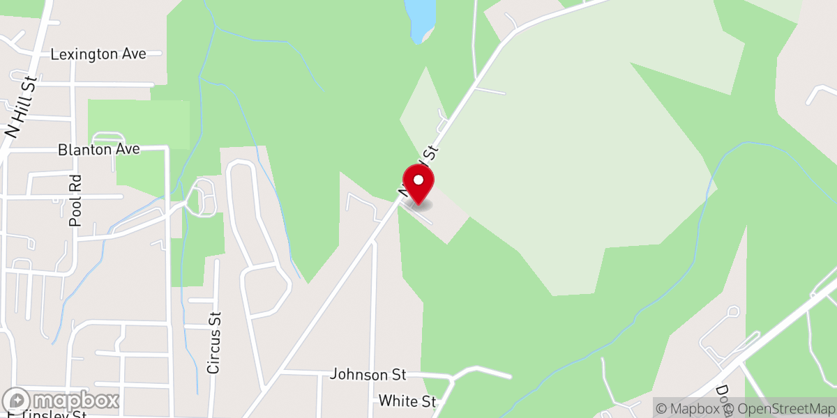 Map showing location of Faith United Methodist Church