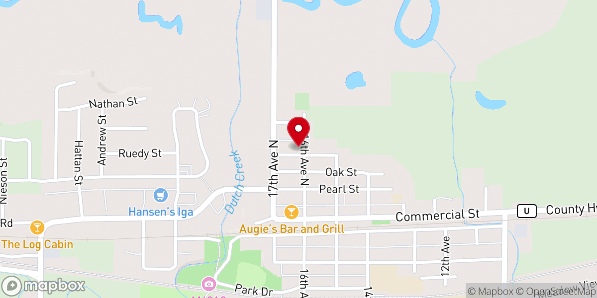 Map showing location of Saint Paul's Evangelical Lutheran Church