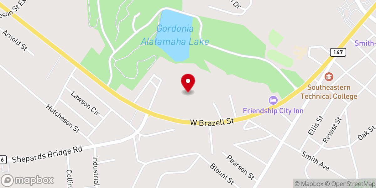 Map showing location of Reidsville Church of God