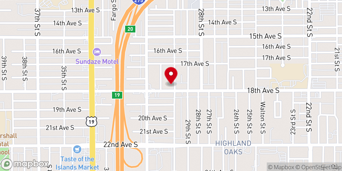 Map showing location of Mt Olive Primitive Baptist