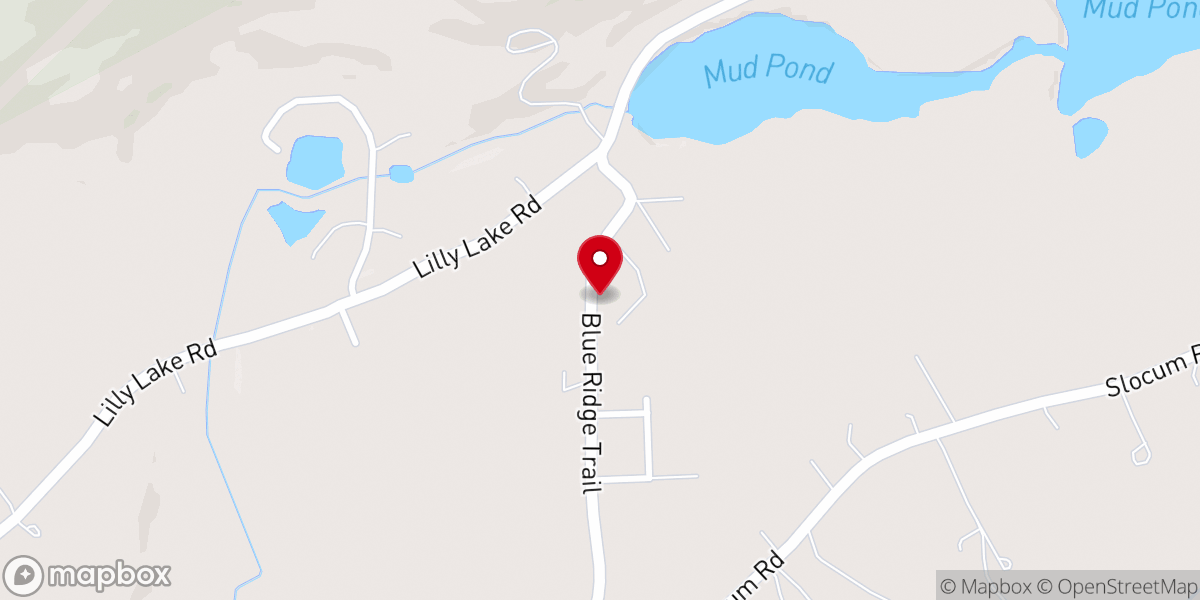Map showing location of Slocum United Methodist Church