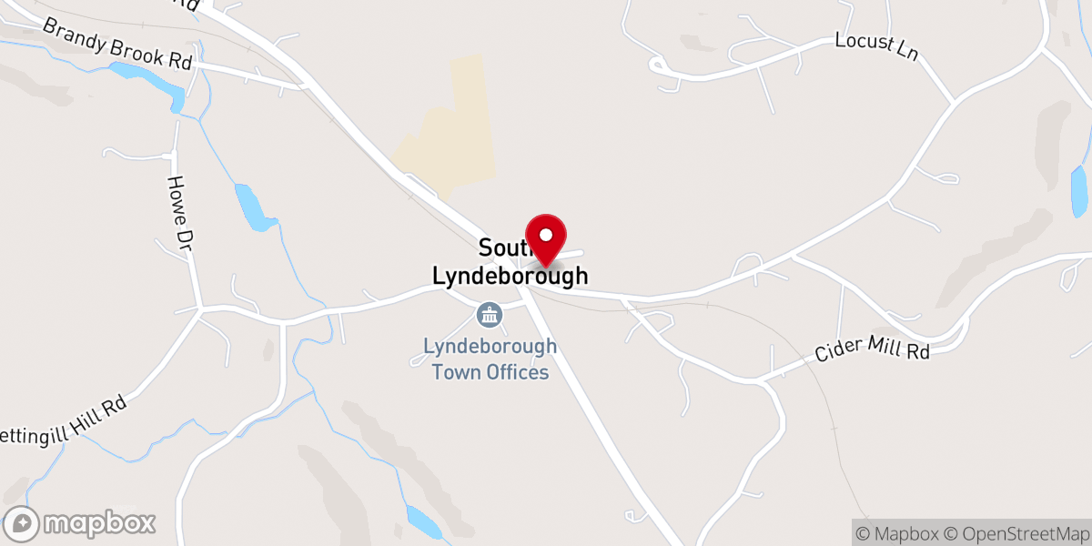 Map showing location of United Church of Lyndeboro