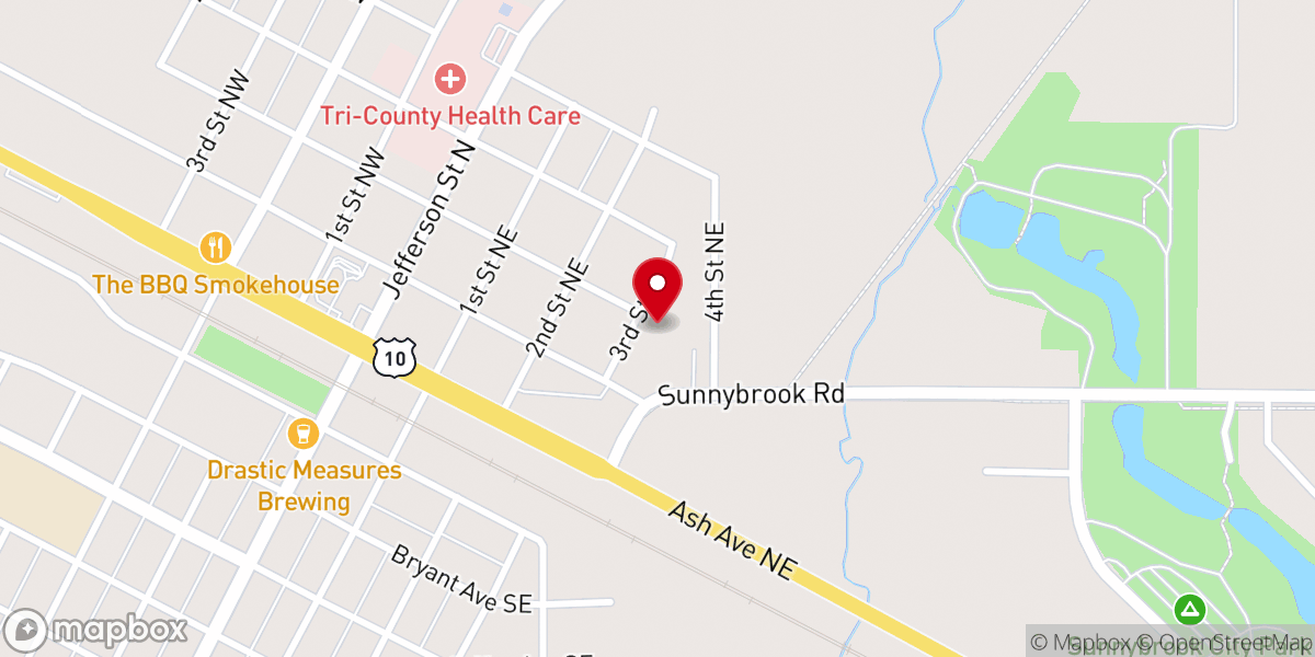 Map showing location of First Missionary Baptist Church