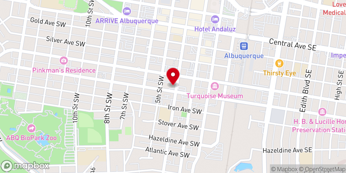 Map showing location of Center City Church