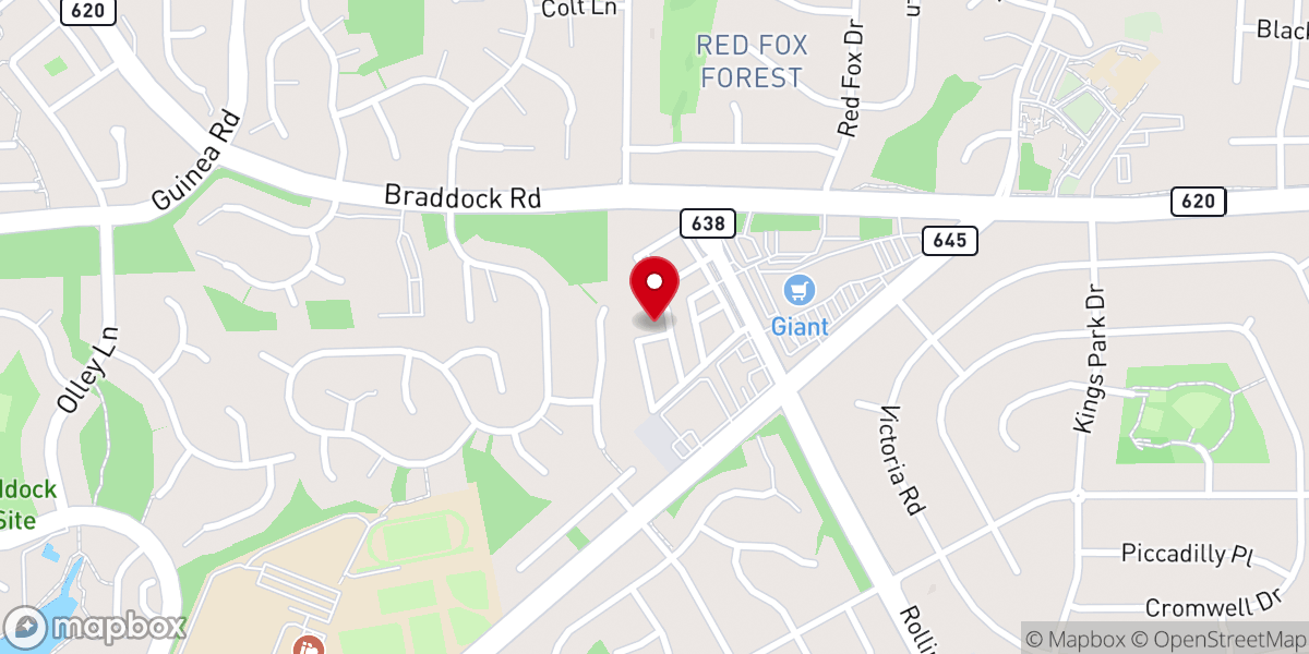 Map showing location of Washington DC South Mission Office