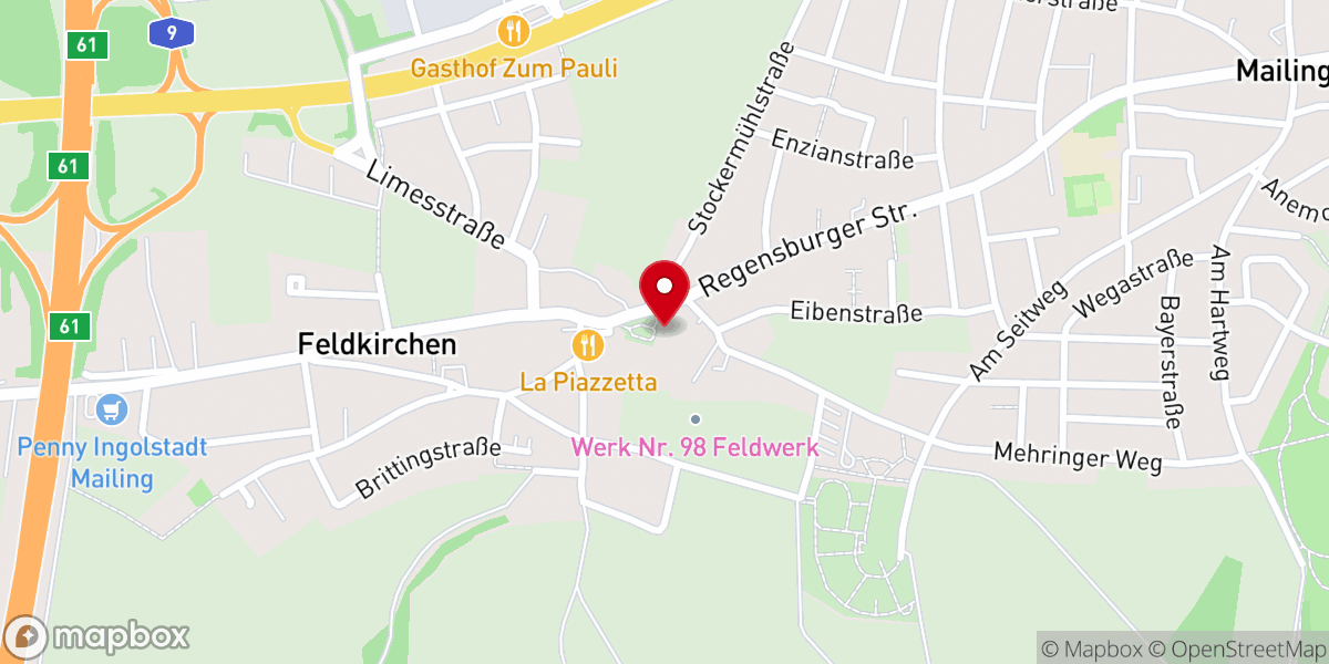 Map showing location of Rumänisch-Orthodoxe Gemeinde Ingolstadt