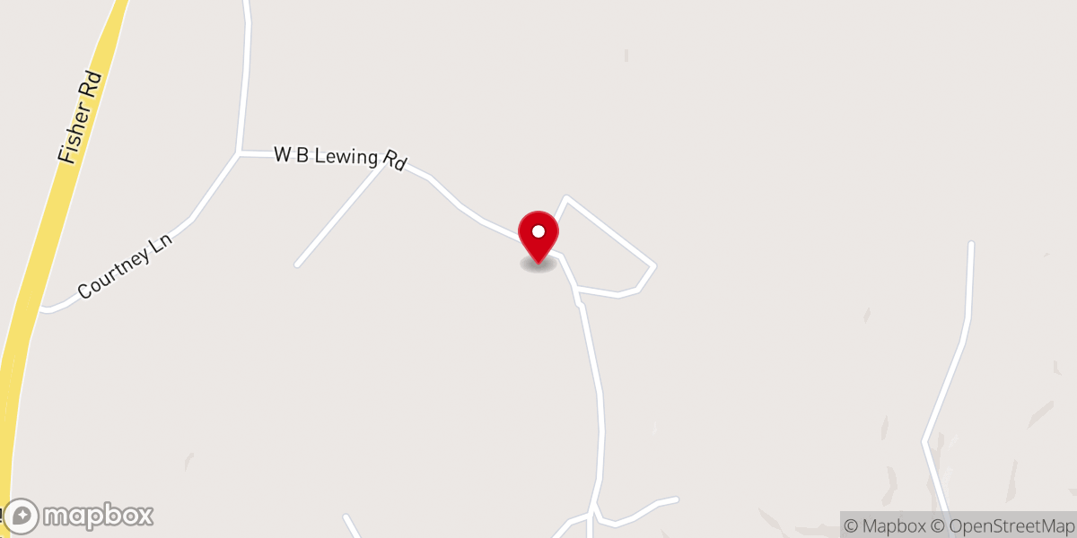 Map showing location of Lewing Chapel
