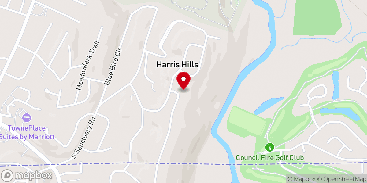 Map showing location of Spirit of Joy Lutheran Church
