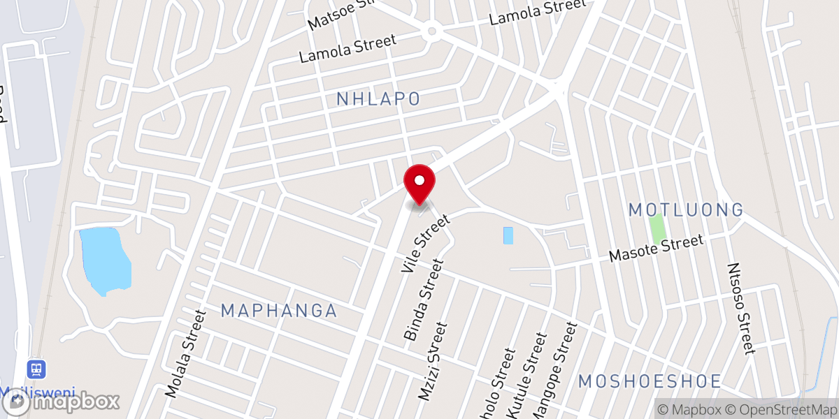 Map showing location of ST PETERS CHAINS ANGLICAN CHURCH OF SOUTHERN AFRIC