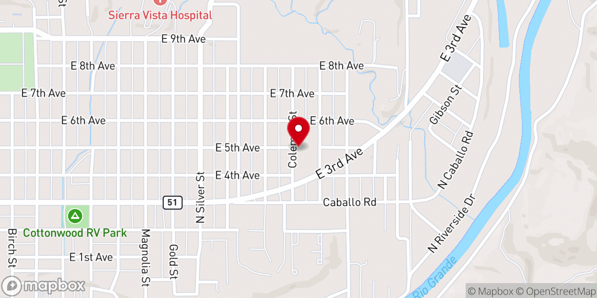 Map showing location of Family Life Center