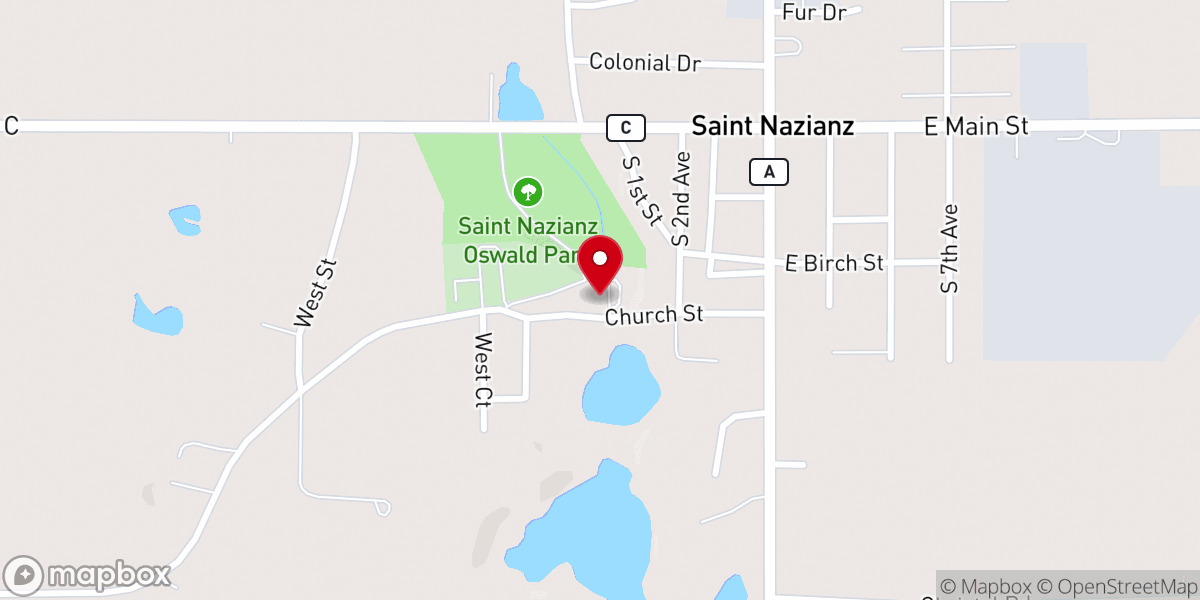 Map showing location of St. Gregory Community Center
