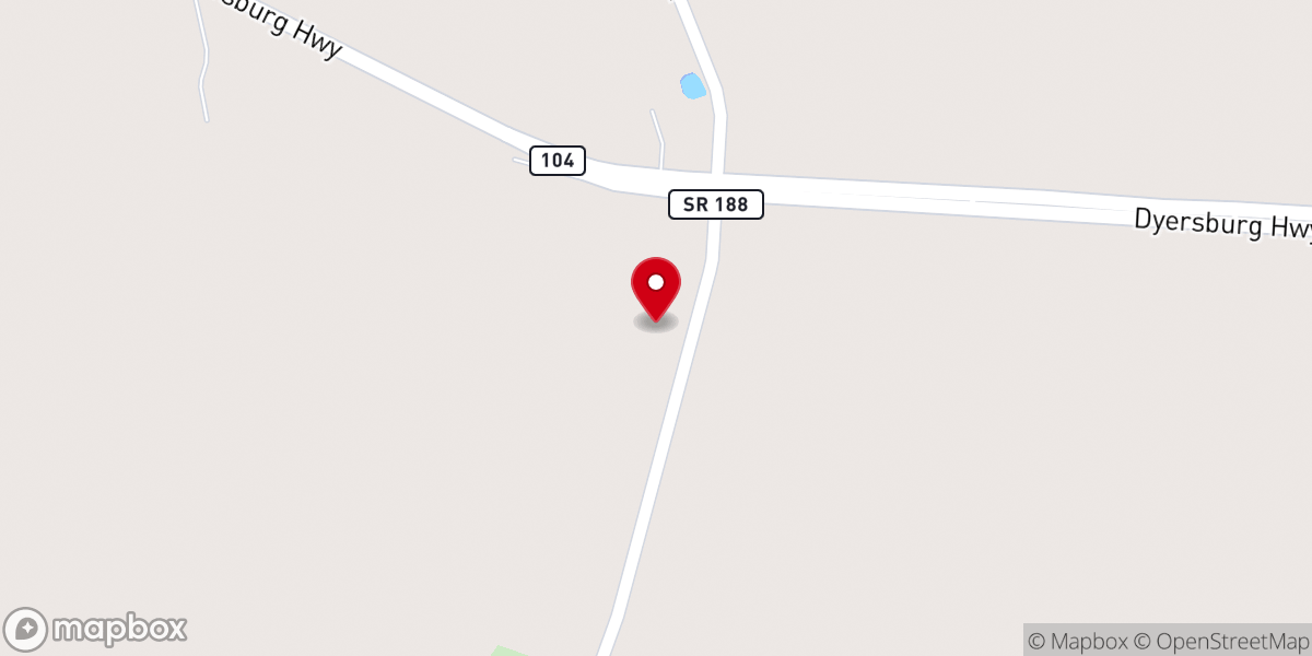 Map showing location of Dorris Chapel Church of Christ