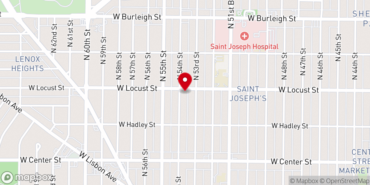 Map showing location of Bethel-Bethany United Church of Christ