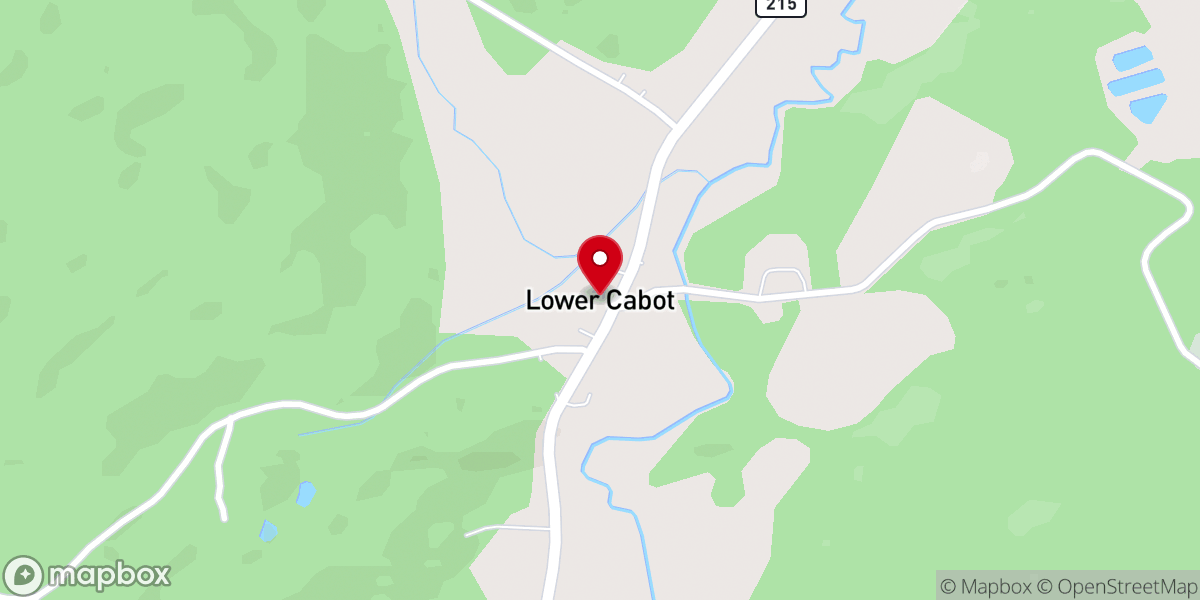 Map showing location of Lower Cabot