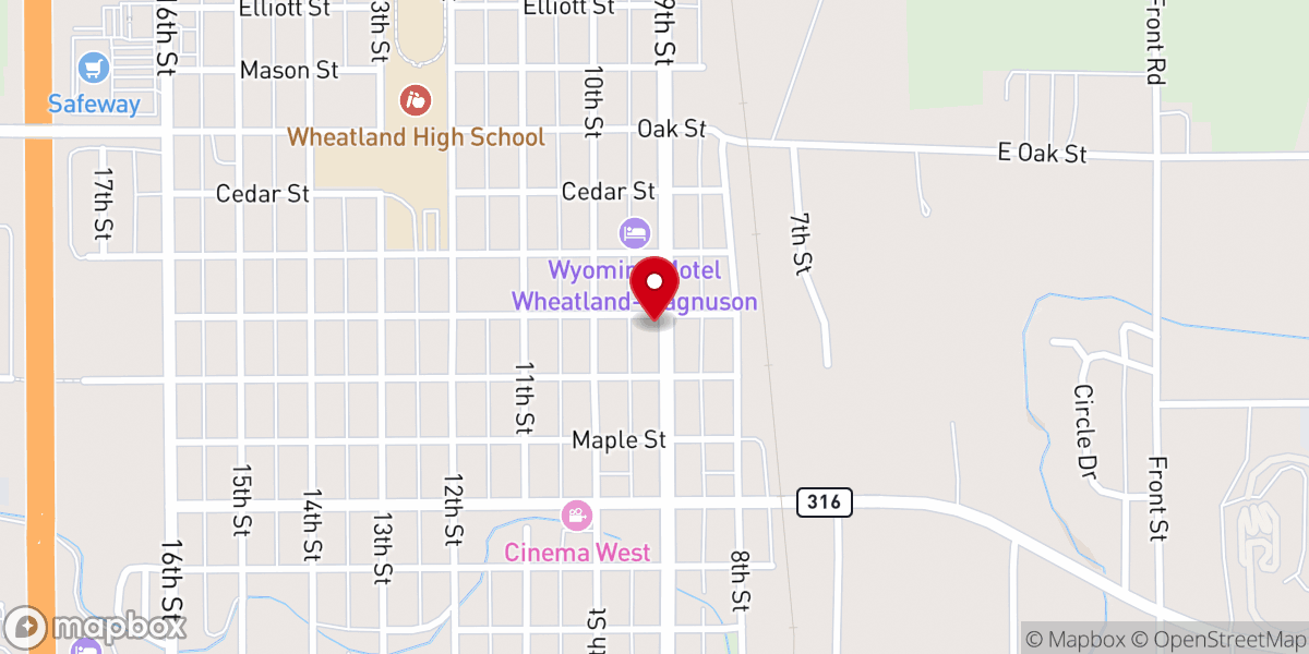 Map showing location of United Methodist Church