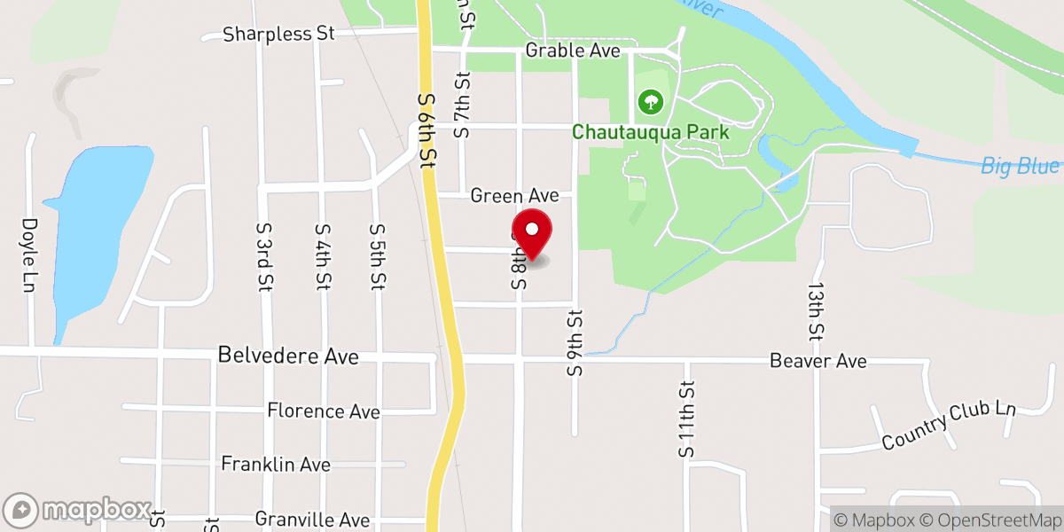 Map showing location of Church of the Promise