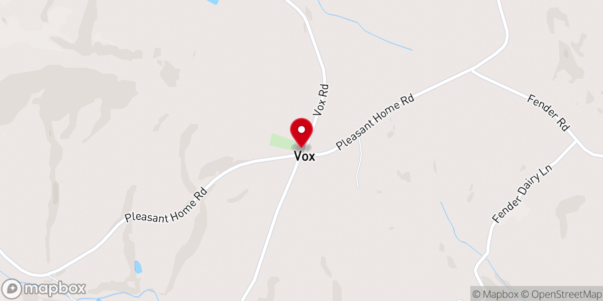 Map showing location of Pleasant Home Union Baptist Church