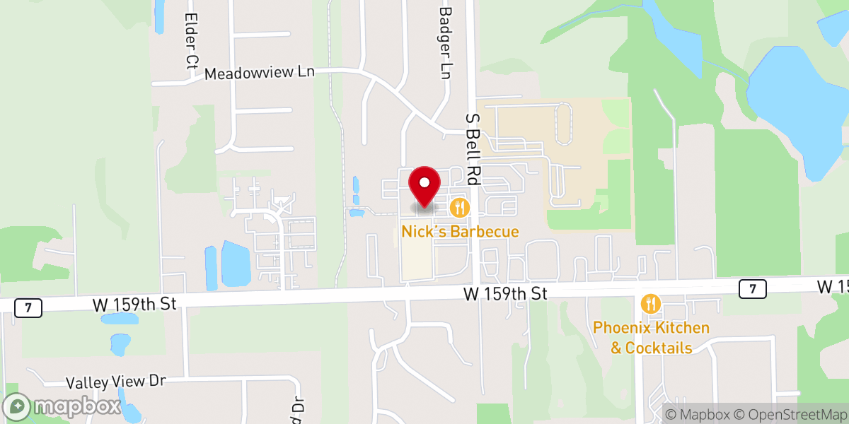 Map showing location of Chesdan's Pizzeria and Grille