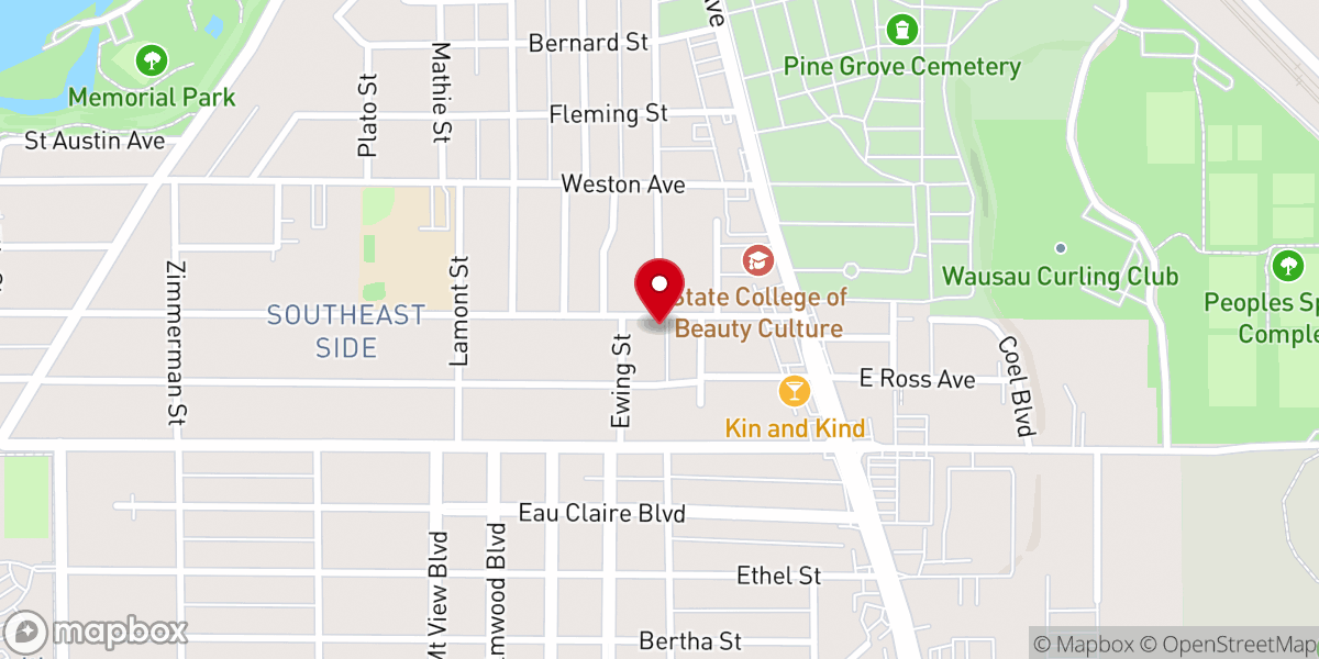 Map showing location of Faith Baptist Church