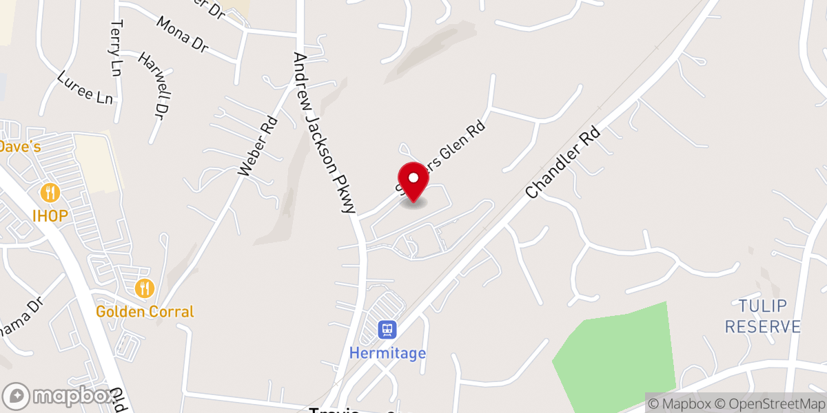 Map showing location of Nashville Ayyappa Bhaktha Sangam