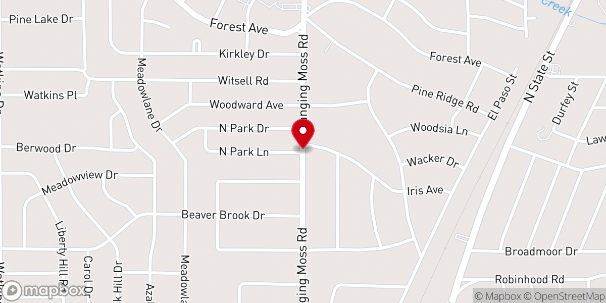 Map showing location of Calvary Assembly of God Church