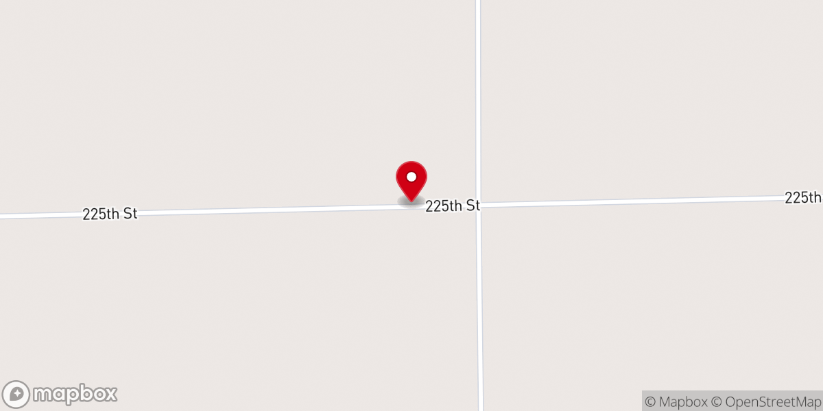 Map showing location of Harmony Church