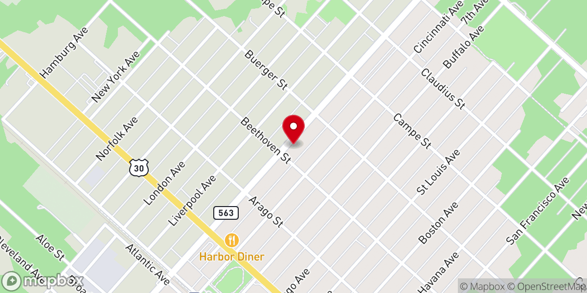 Map showing location of Zion Lutheran Church