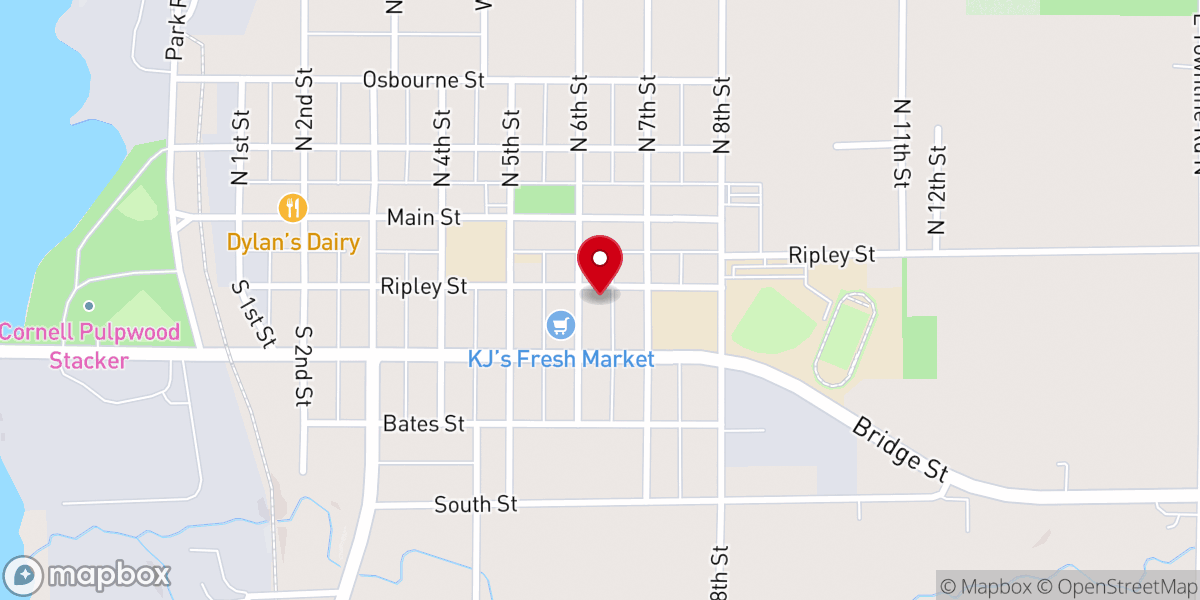 Map showing location of Our Savior's Lutheran Church