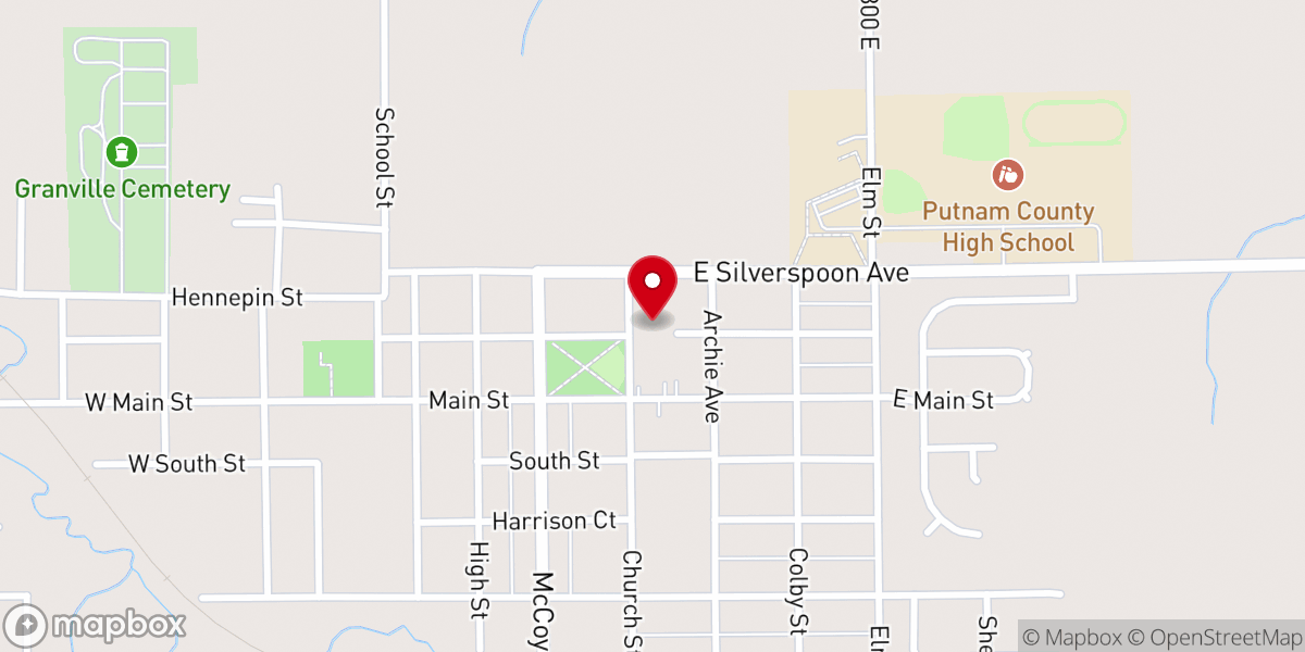 Map showing location of United Church of Christ