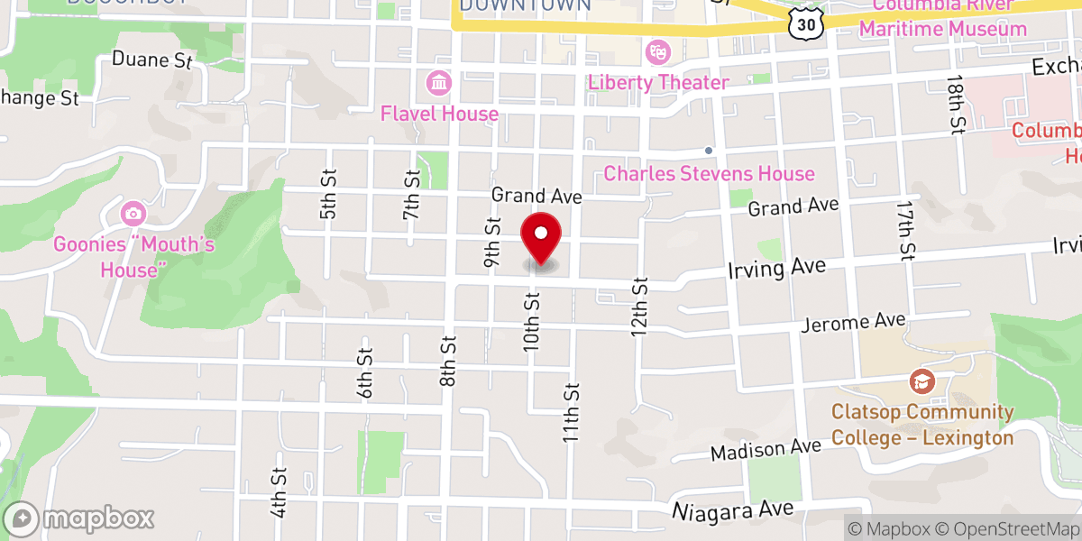 Map showing location of Astoria Apostolic Lutheran Church
