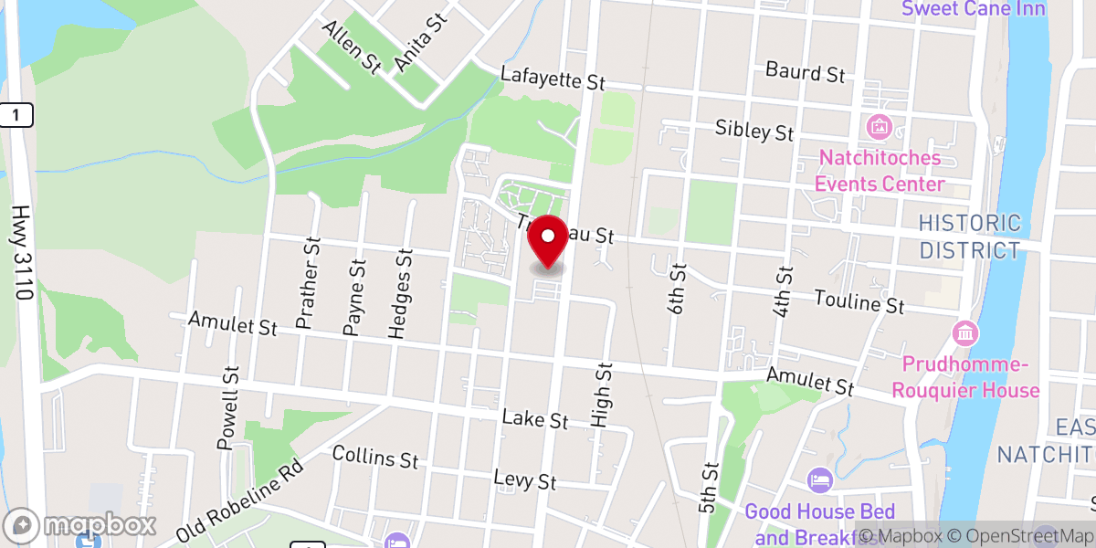 Map showing location of Ben Johnson Auditorium