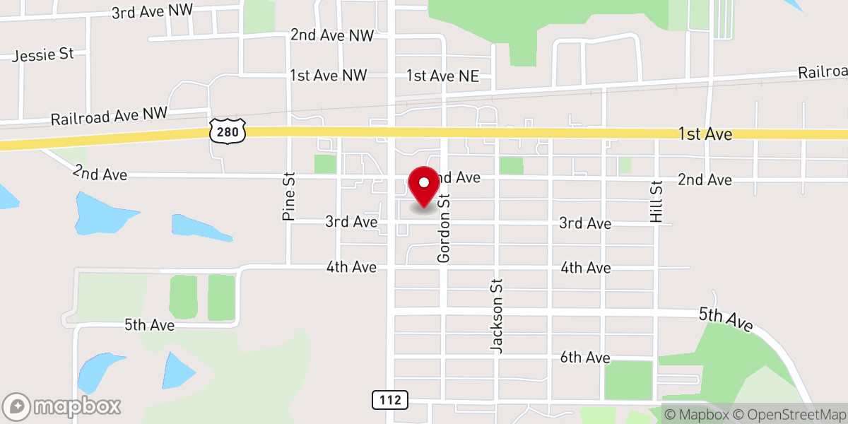 Map showing location of First Baptist Church Of Rochelle -Food Ministry-Food Pantry