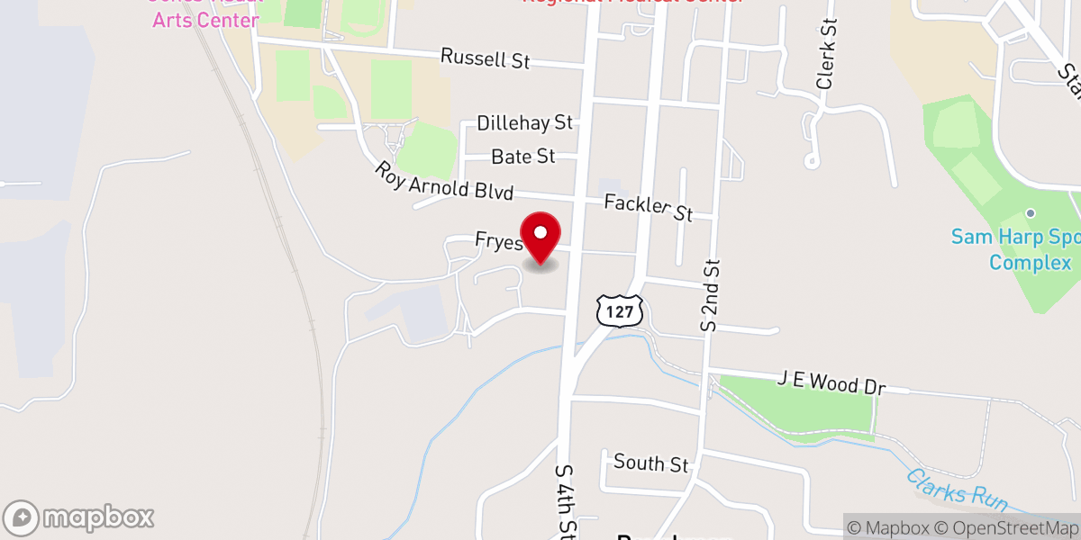 Map showing location of Salvation Army Danville