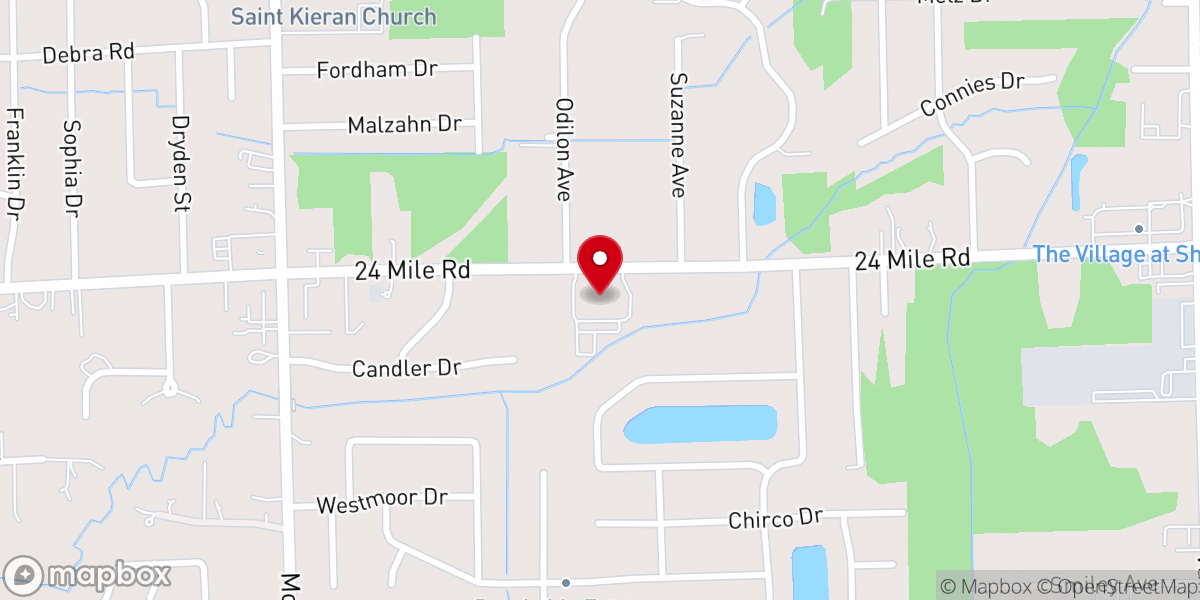 Map showing location of Peace Lutheran Church & School