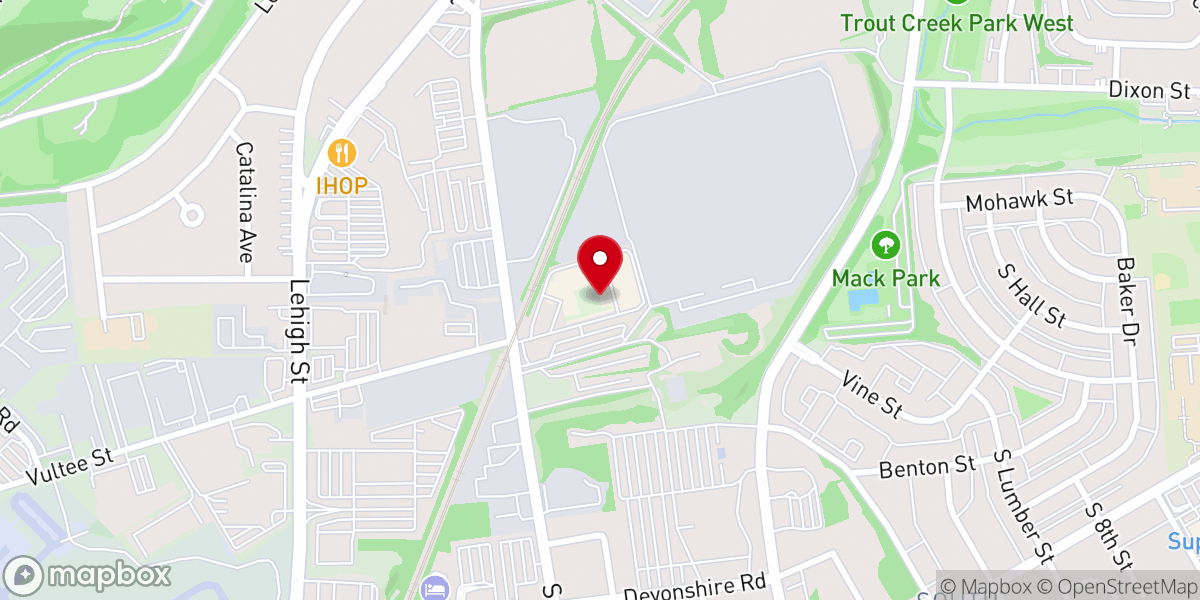 Map showing location of Victory Chapel