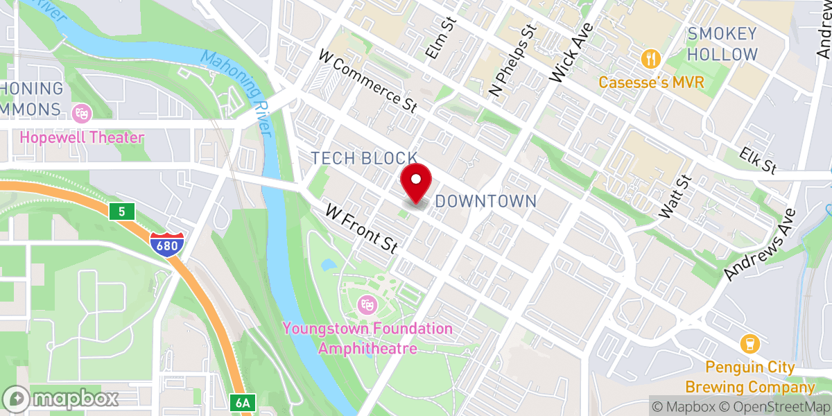 Map showing location of Mount Calvary Pentecostal Church