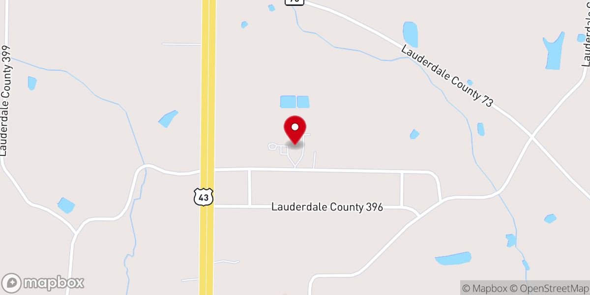 Map showing location of Lauderdale Christian Nursing