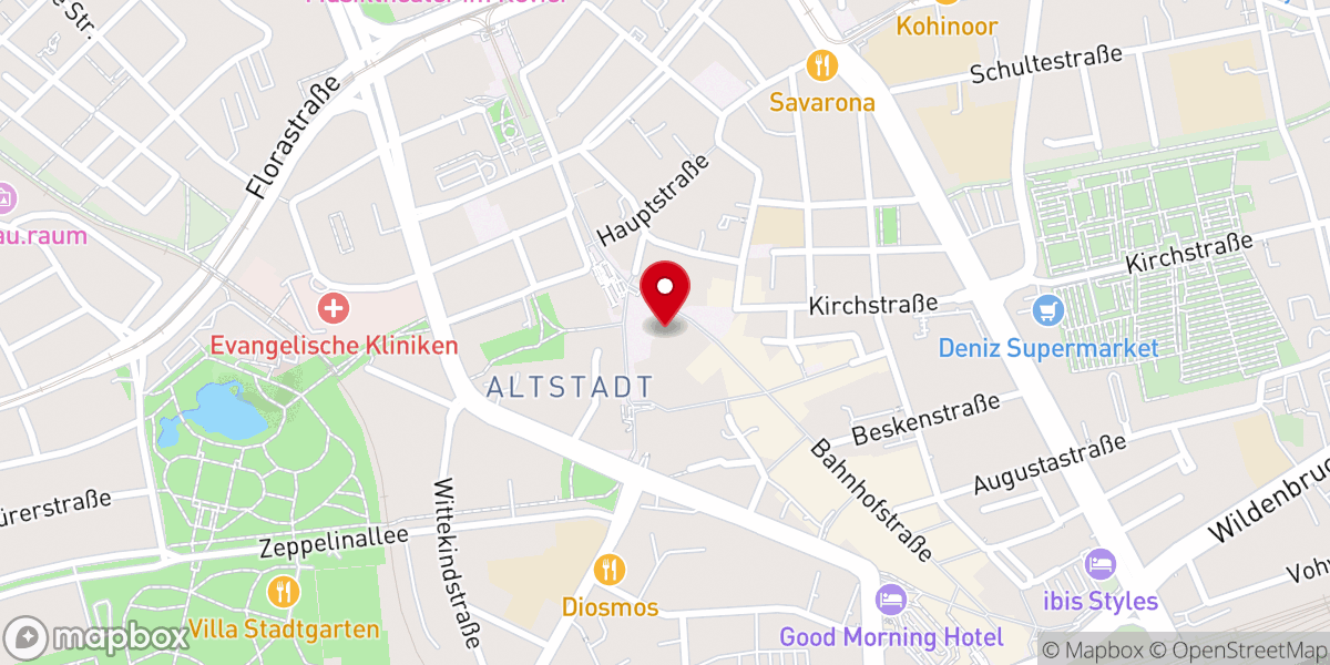 Map showing location of Kath. Propsteikirche St. Augustinus - Propsteipfarrei St. Augustinus